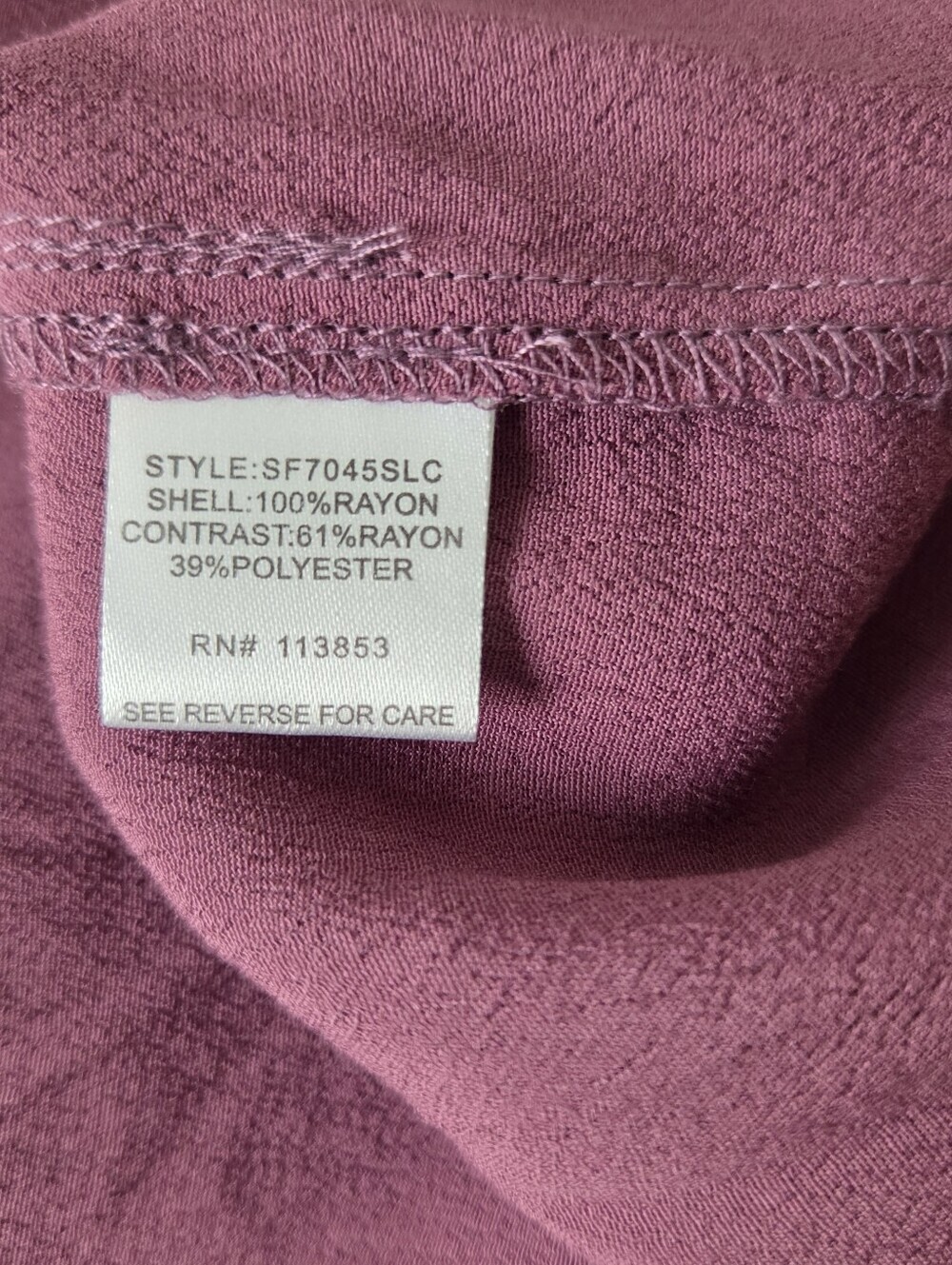 NWT 41 Hawthorne Sleeveless Sheer Blouse Large- Plum Button Up - Picture 7 of 8